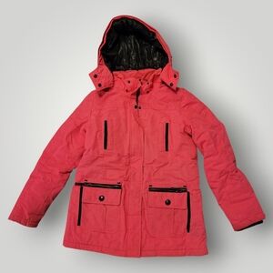 Point Zero Pink Hooded Winter Coat
